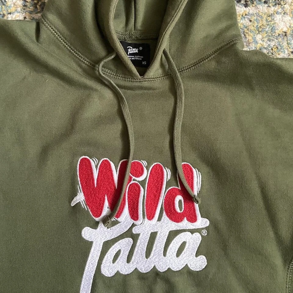 Olive green Wild Patta unisex hoodie | eBay