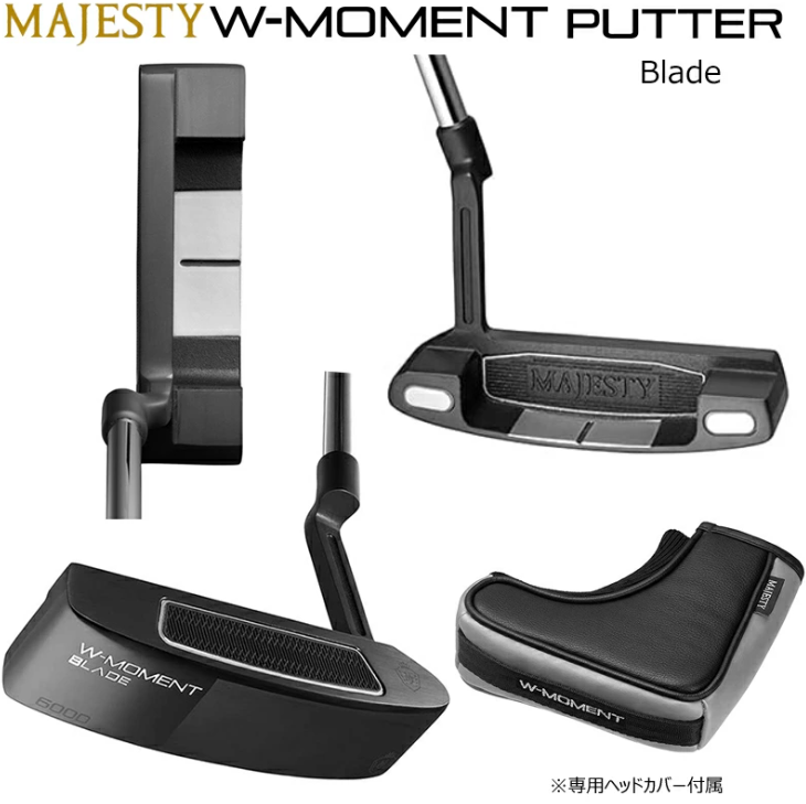 NEW MAJESTY W-MOMENT Blade Putter 34 inch with Head Cover Right