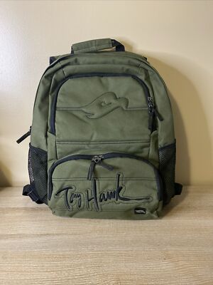 Tony Hawk Backpack Green with Black Embroidery