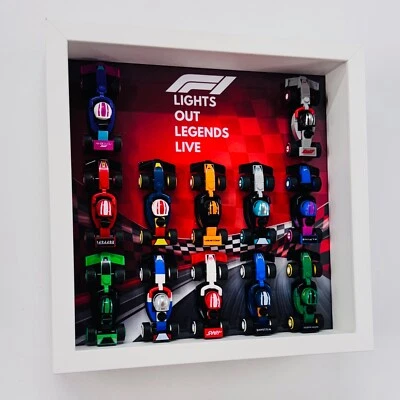 Display frame for Lego ® Formula One 71049 Series F1 Collectible Race Cars 27cm