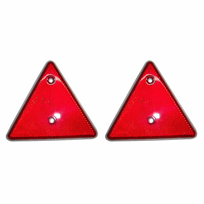 Reflex Reflector Triangle Shape for Tractor, Tiller, Agriculture, Combine - Red