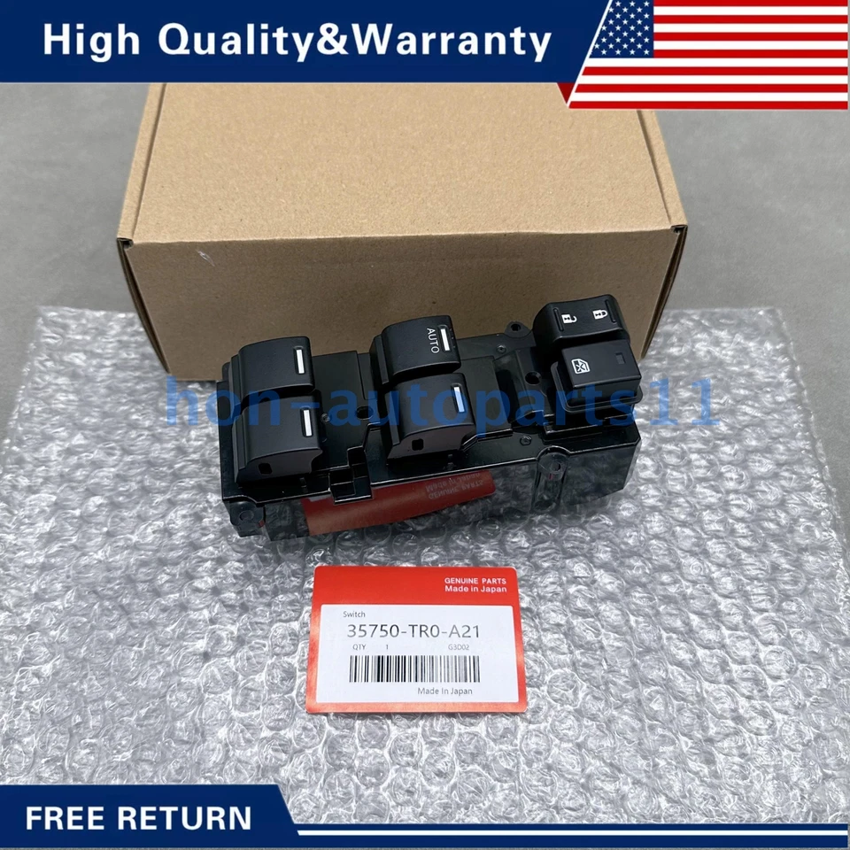New! Power Window Switch Front Left For 2013 2012 Honda Civic Power 35750TR0A21 Foto 3 de 4