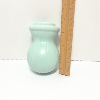 Klein Reid Bud Vase Vintage 90s Celadon Blue 4'' Tall, Flower Wall Home Decor