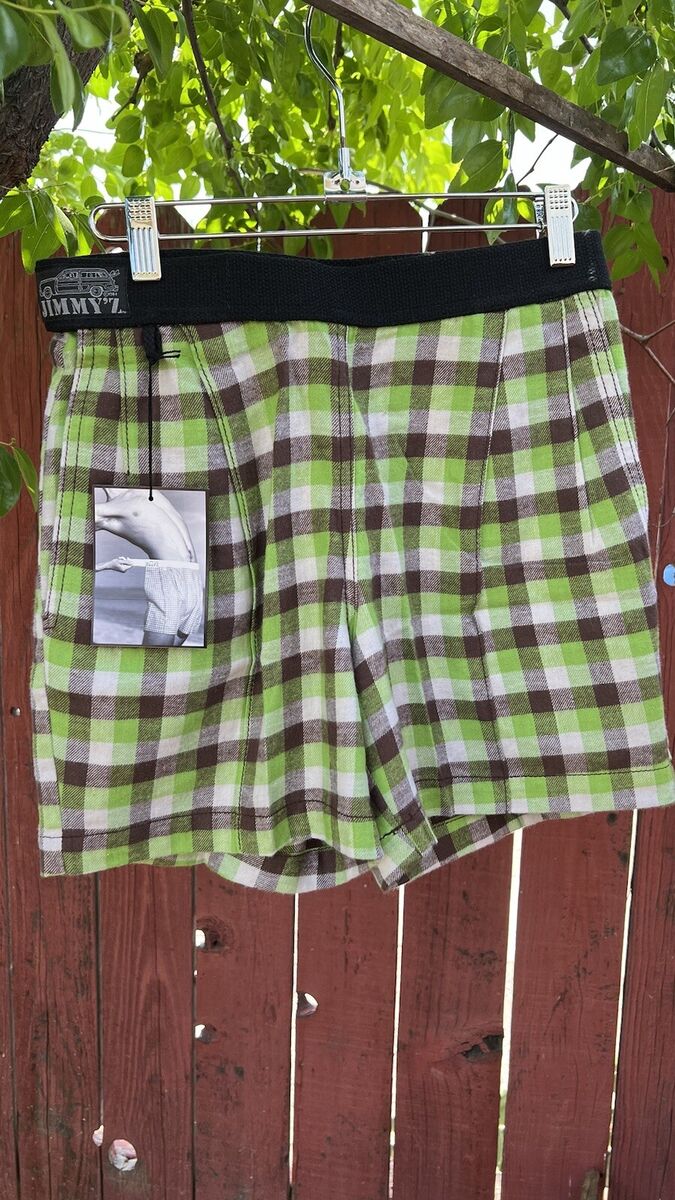Vintage Jimmy Z Green Plaid Shorts 30 Skate Surf Grunge New Vintage Jimmy Z Green Plaid Shorts 30 Skate Surf Grunge New