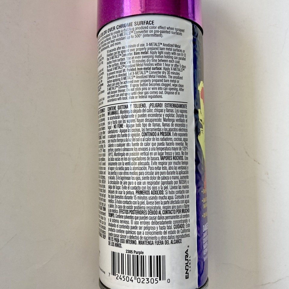 Krylon XMetals Spray Paint Purple 2305 Metallic 11 oz Anodized Bikes