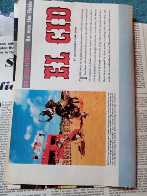Kvc52  Ephemera 1962 folded article filming el cid 