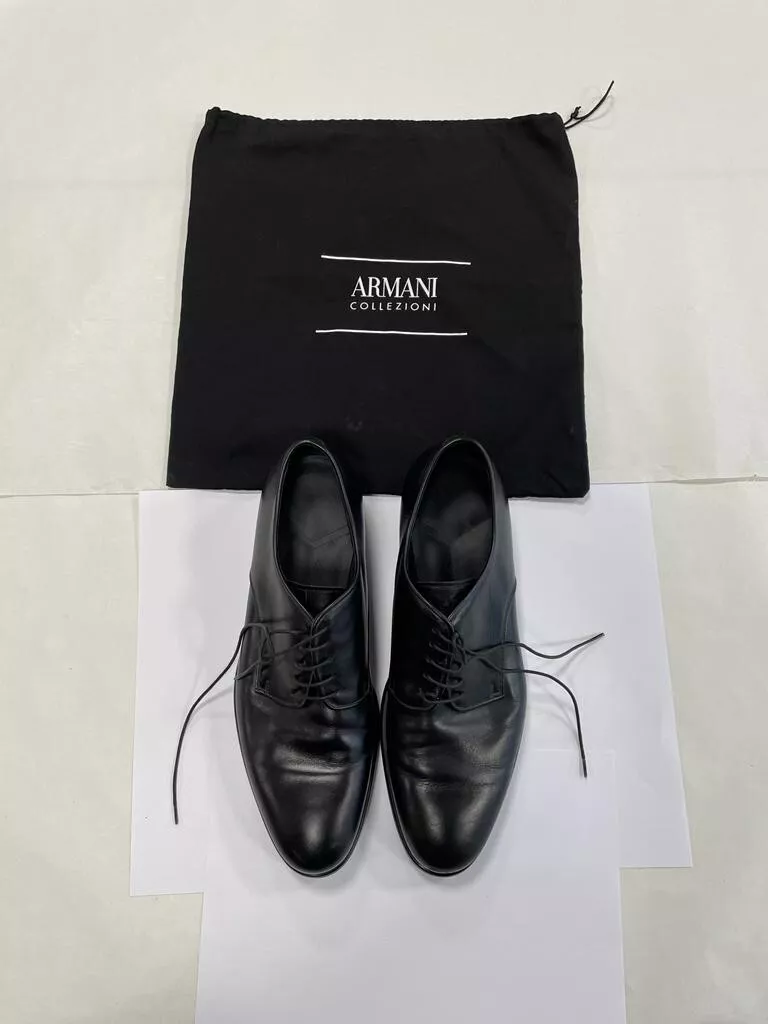 Mens Armani Collezioni Black Leather Lace Up Men s shoes EU 43 UK