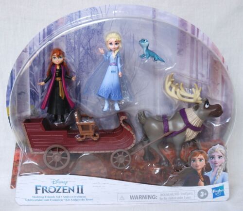 Disney Frozen Sledding Friends Figure Set. Dolls Anna, Elsa, Bruni, & Sven - New - Photo 1/10