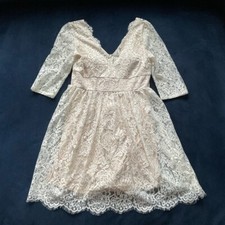 Soiéblu White Floral Lace Crotchet Dress