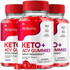 (3 Pack) Activlife Keto Gummies, Activlife ACV Gummies Weight Loss (180 Gummies)