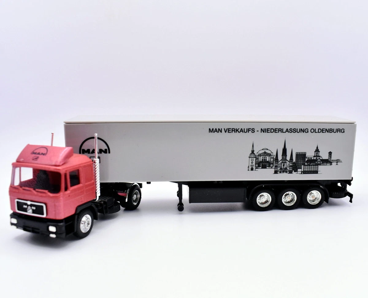 Herpa 085960 Telaio Camion 5 Assi Con Rimorchio Svezia – 1:87 H0, 2 Pezzi, Nuovo In Scatola