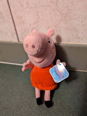 Peppa Pig Plush Hasbro Just Play Red Dress Tags 6