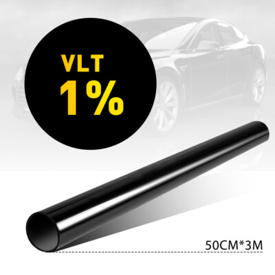 300CM 1% VLT Uncut Roll Window Tint Film 20'' x 10ft Feet Car Home Office Glass