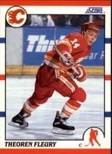 1990 SCORE NHL HOCKEY Trading Card #226 --- Theoren Fleury, Calgary Flames