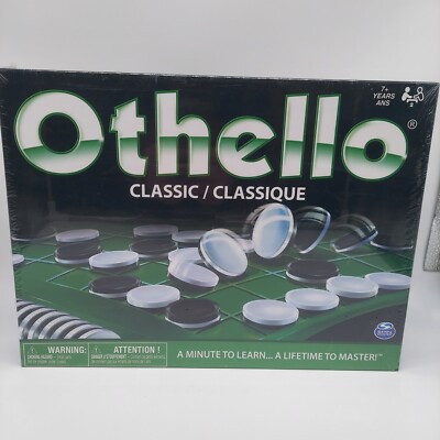 Classic Othello Board Game by Spin Master, 2-Player Strategy for Ages 7+, STEM 