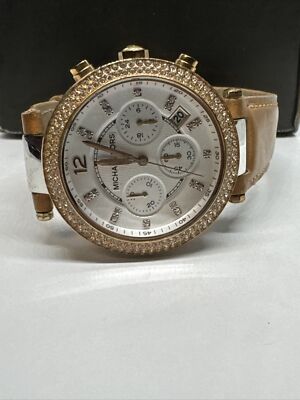 Michael Kors Parker MK5633 Women\'s Tan Leather Strap Analog Dial Watch JNA208 Michael Kors Parker MK5633 Women main image 2