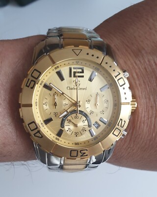 NEU/UNGETRAGEN Charles Gerard Chronograph Uhr!