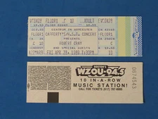 ROBERT CRAY UNUSED CONCERT TICKET 4-28-89 CENTRUM IN WORCESTER VERY GD CONDITION