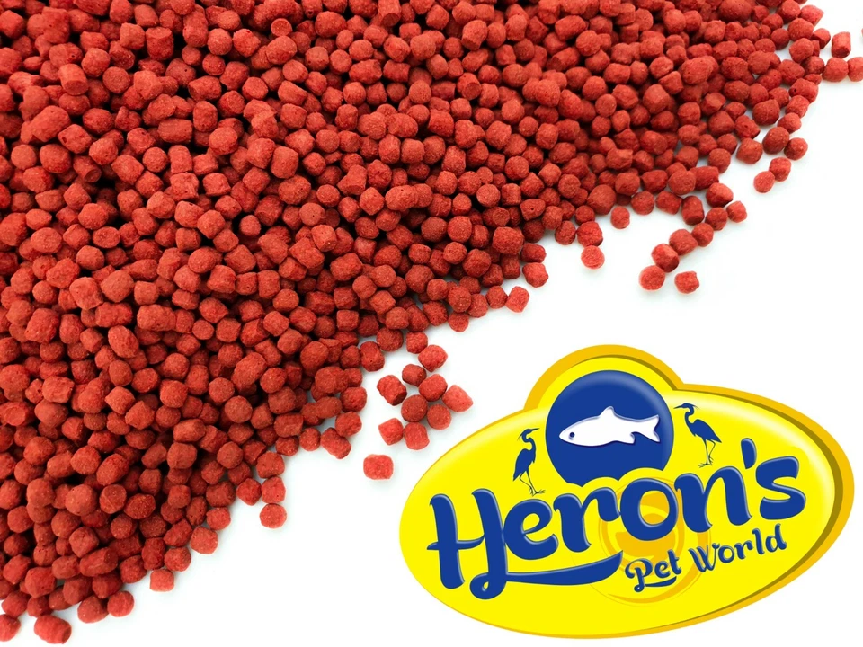 HERONS Red Cichlid Pellets COLOUR ENHANCING OSCAR PARROT FLOWERHORN CICHLID FOOD - Image 2 of 2