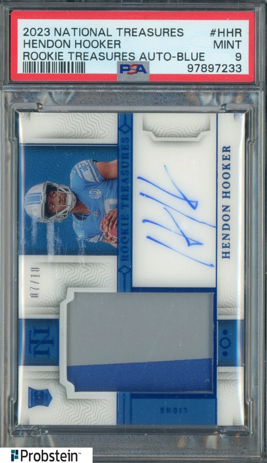 Hendon Hooker Panini National Treasures Rookie Treasures Autographs #HHR Blue