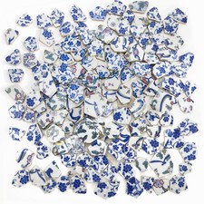 Ceramic Mosaic Tiles, 2.2 Lb Irregular Glazed Mosaic Pieces for DIY Crafts, B...