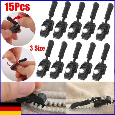 MARKENLOS 15 pezzi ZipperFix Easy set di riparazione universale Zipper Fix kit cerniera DE