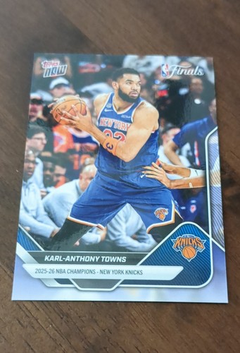 🔥2025-26 Topps Now NBA Finals Karl-Anthony Towns N.Y.Knicks Champs #327 🏀