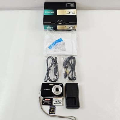 Fujifilm FinePix J10 8.2mp Digital Camera Black w/ Charger Bundle Tested Works