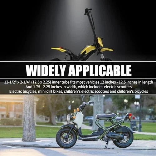 12 1/2 x 2 1/4 Inner Tubes (12.5 x 2.25) 2 Pack fit for Pocket Bikes, Mini 