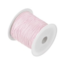 Nylon Knotting Cord 0.6mm 50 Yards for DIY Craft Pale Pink