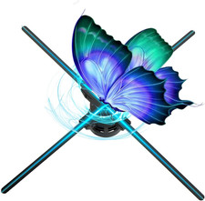 3D Fan, 70CM 3D Led Fan Projector, Holographic Fan Splicing Advertising, with