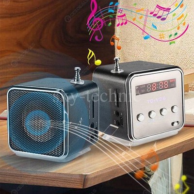 Portable Mini FM Radio USB MP3 Stereo Speakers Music Player Support TF Card NEW