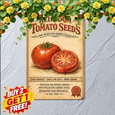 Fresh Kitchen Vegetables Botanical Art Retro Metal Tin Sign Decor