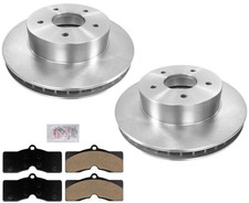 Front Disc Brake Rotors Ceramic Brake Pads Fits Chevrolet Corvette 1965-1982