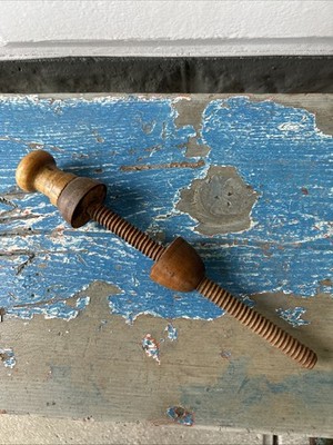 Antique Violin Musical Instrument Wooden Screw Clamp 10.5 In Vintage