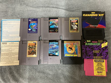 Nintendo NES Lot of 6 Games Plus Cleaning Kits: Pac-Mania, Solstice, P.O.W