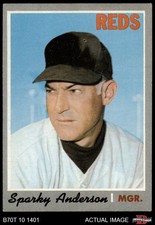 1970 Topps #181 Sparky Anderson Reds MANAGER HOF 7 - NM