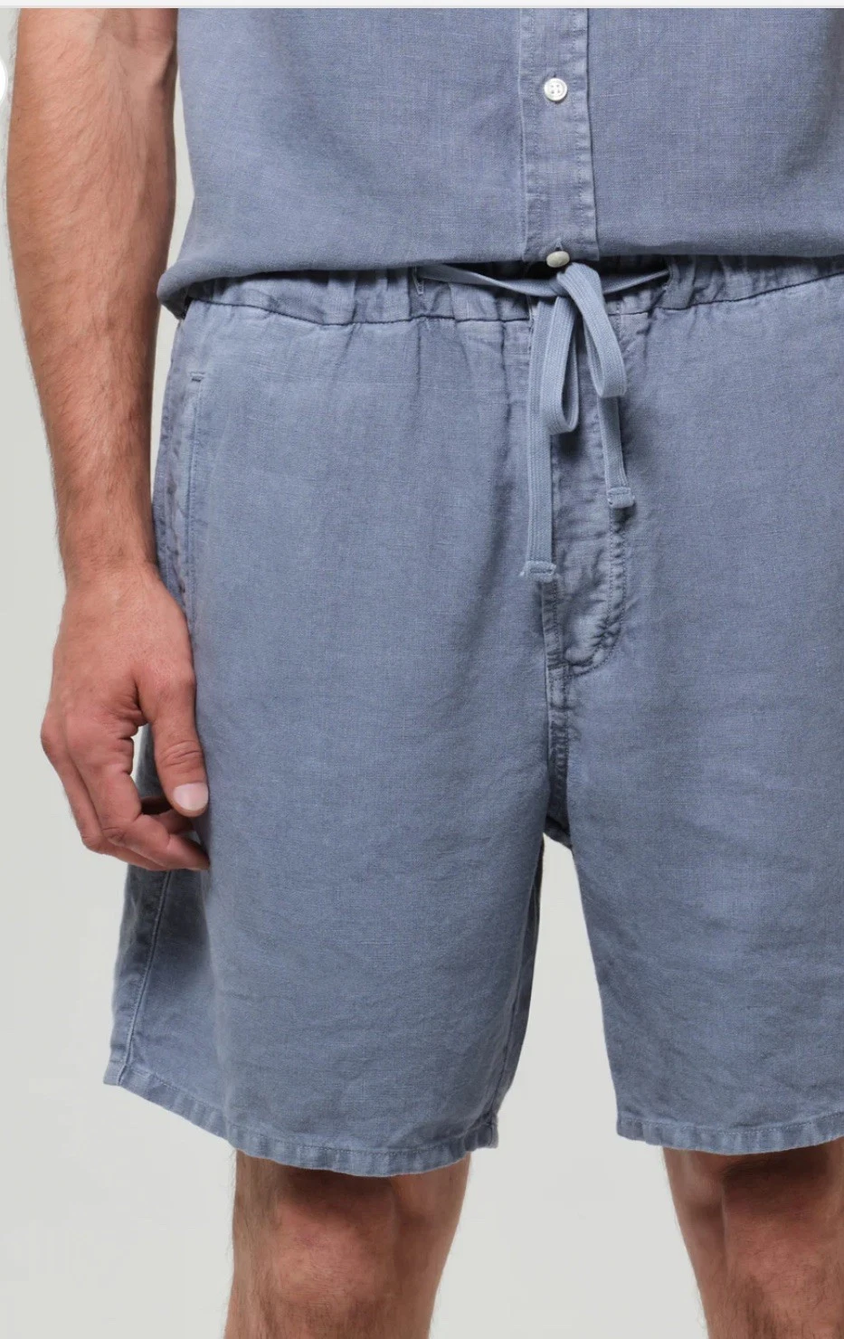 CITIZENS OF HUMANITY Drawstring Deck Linen Short Button Fly Mens Stone Blue XXL
Opens in a new windo