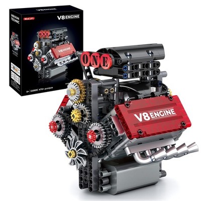 V8 Engine Model Kit Build Your Own STEM Mini V8 Engine Building DIY Running Kit