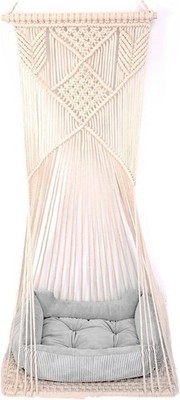Sdjazl Macrame Hanging Cat Hammock Bed Cat Swing House Space Saving Window P...