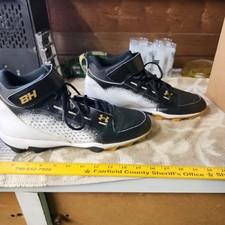 UNDER ARMOUR Bryce Harper Black White Gold Baseball Cleats Size US 11.5 mens