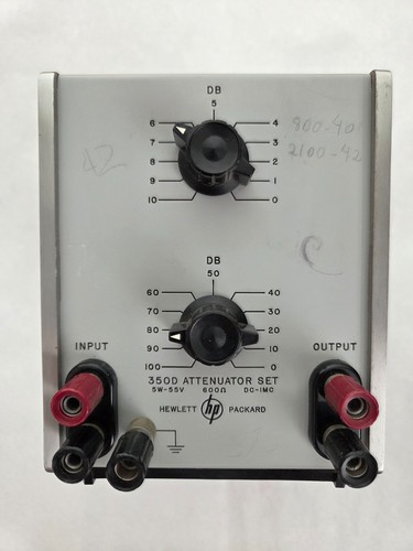 Hewlett Packard HP 350D Attenuator 0-110 dB 600 Ohms