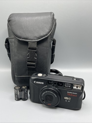 #ad #ad Canon Sure Shot Telemax 35mm Film Camera 38 70mm Lens W Case amp; New Batteries $109.95