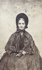 ORIGINAL! CIVIL WAR WOMAN FROM  KEENE N.H. ID'd 1864 CDV PHOTO