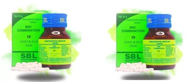 SBL Bio-Combination 19 Tablet for Joint & Muscle Pain | Pack of 2 Homeopathic