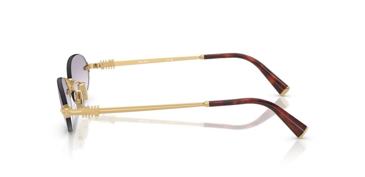 Miu Miu MUA54S 5AK04O Rimless Oval Sunglasses Gold Gradient  display picture 2