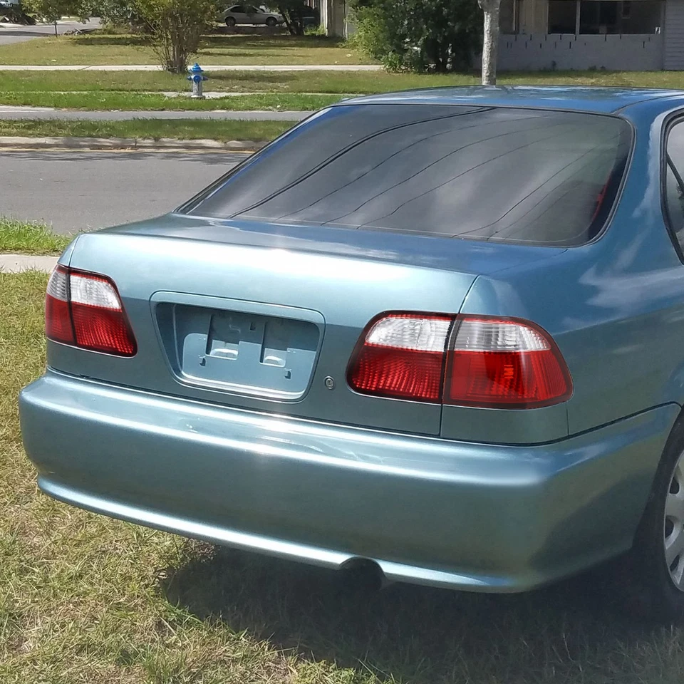 Red/Clear Tail Lights Fits 1999-2000 Honda Civic EK 4Dr Sedan Brake Lamps 99-00 Foto 2 de 4