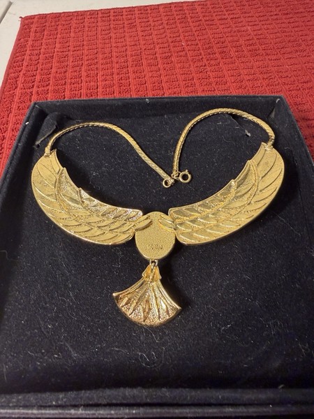 Alternate view of Vintage Franklin Mint Jewel Nile Scarab Necklace New Never Worn