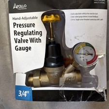 Apollo 69ELF114TWG 3/4” Pressure Reducing Valve w/ Gauge, Fitting. Ugly Box
