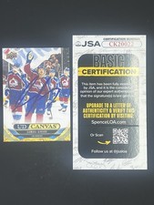 Samuel Girard Signed 2024-25 Upper Deck UD Canvas IP Auto JSA Colorado Avalanche